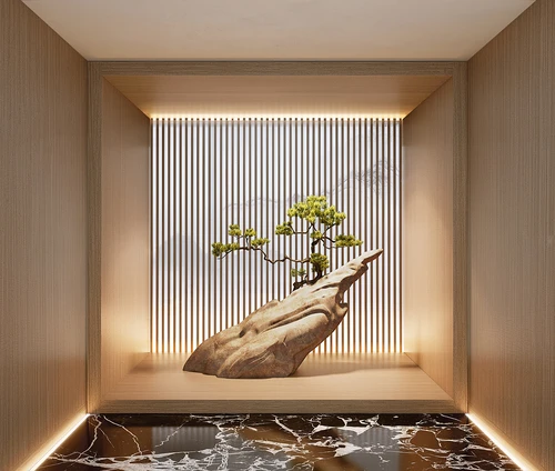 现代假山绿植小品