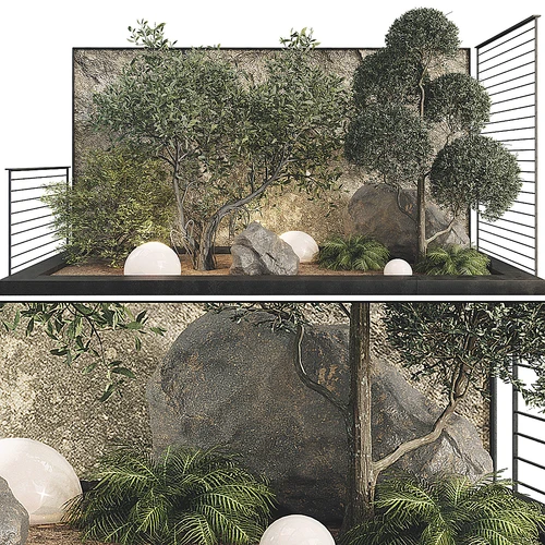 现代绿植景观小品