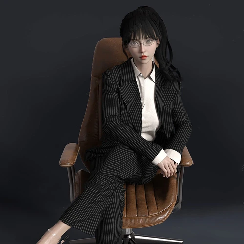 办公美女人物模型