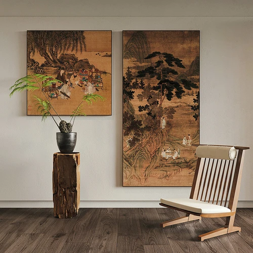 中古新中式装饰画