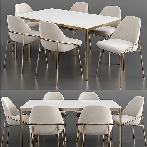 West Elm 现代餐桌椅
