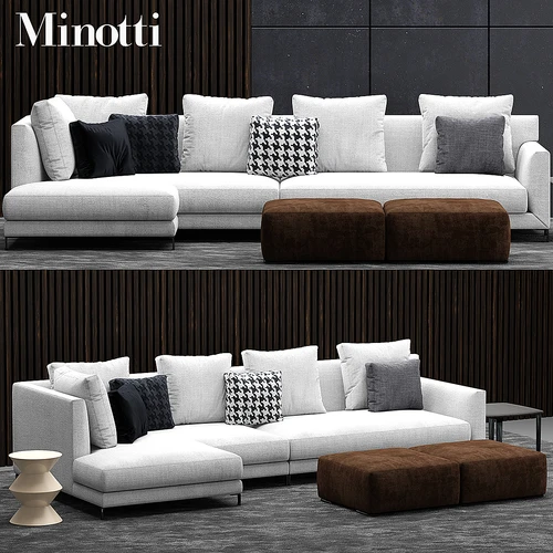 minotti沙发茶几组合
