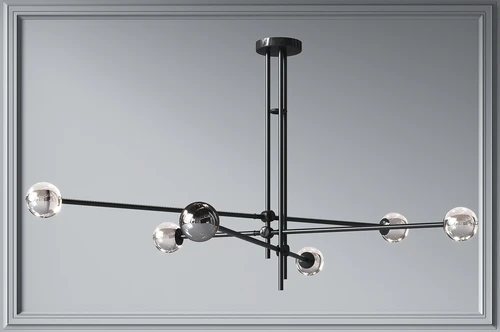现代金属吊灯3D模型