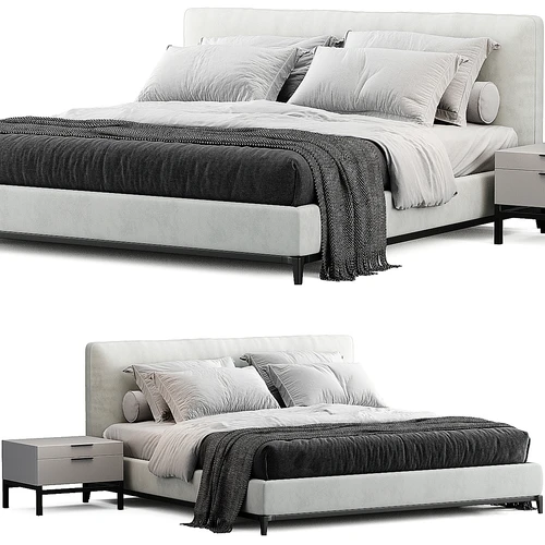 Minotti 现代双人床