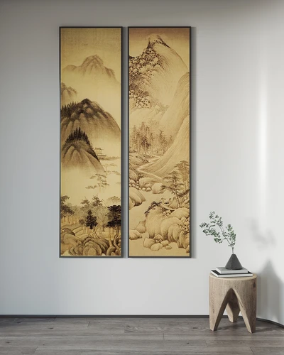 新中式装饰画3D模型