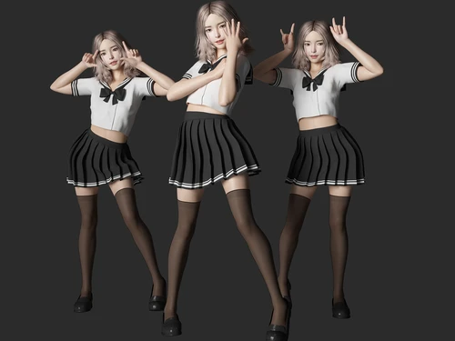 现代女人3D模型