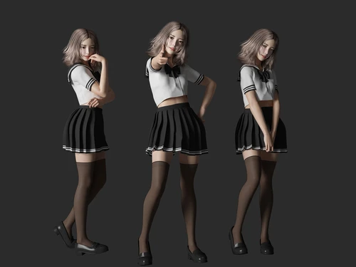 现代女人3D模型
