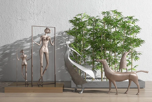 现代雕塑装置3D模型