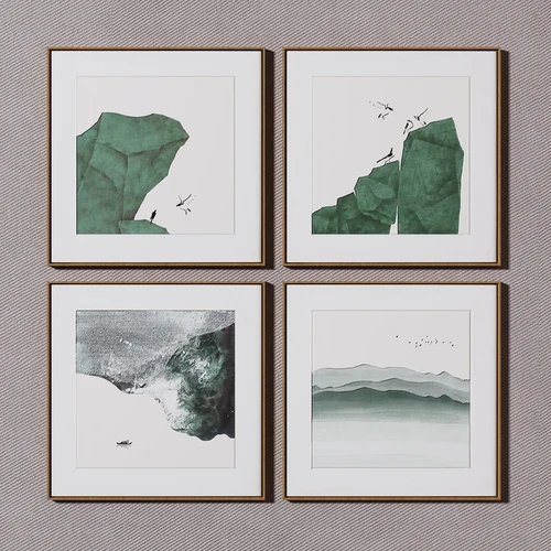 新中式装饰画3D模型