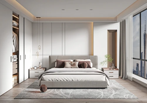 现代家居卧室3D模型