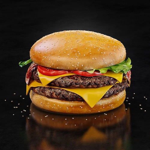 double-cheeseburger-hq现代食物汉堡包