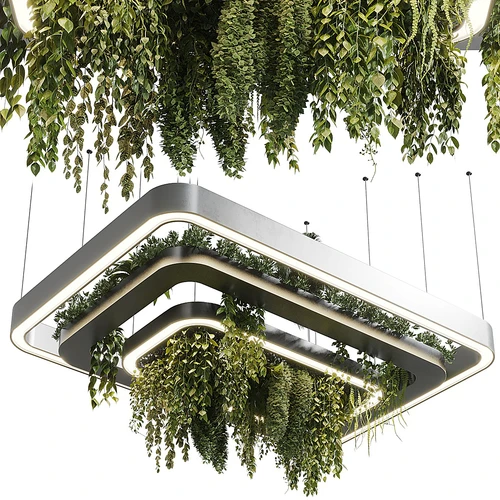 现代绿植植物吊灯