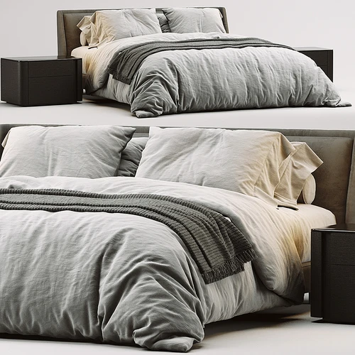 Minotti 现代双人床
