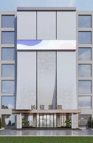 现代医院门头门面3D模型