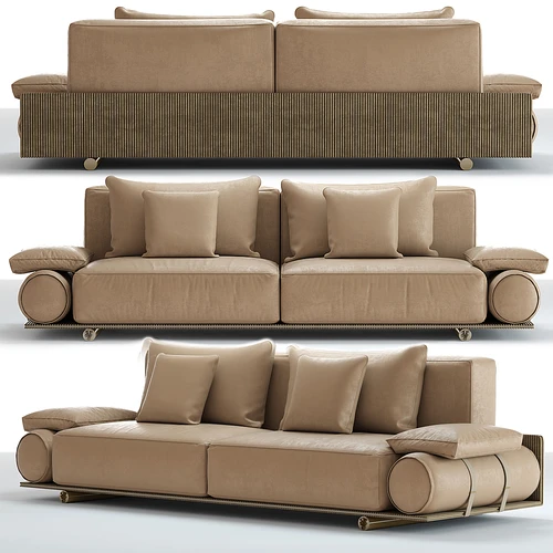 sofa Donovan现代皮革双人沙发