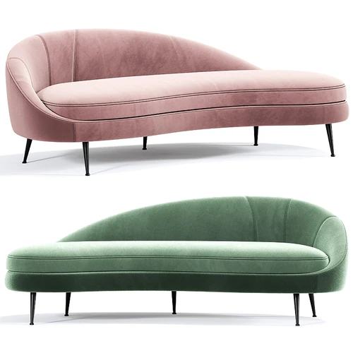 Porto sand curved sofa现代多人沙发
