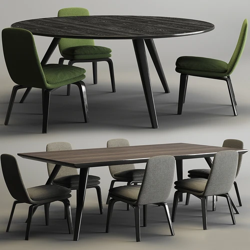 米洛提 Minotti 餐桌椅组合