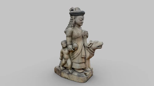 中式城市雕塑小品3D模型
