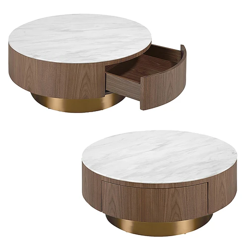 Coffee table 简欧抽屉圆几