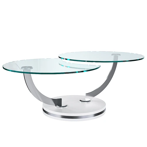 Coffee table 现代可旋转玻璃茶几
