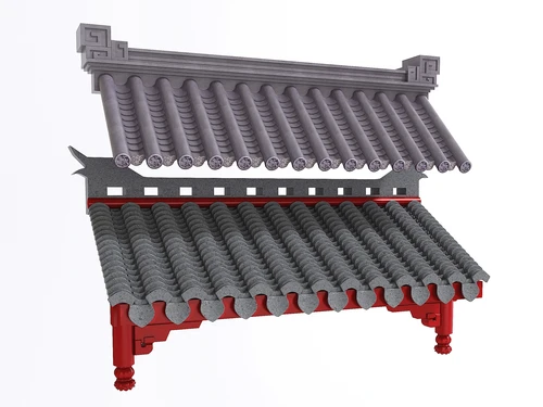 中式灯个瓦片