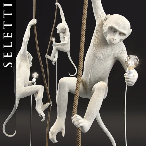 Seletti 现代猴子攀绳吊灯