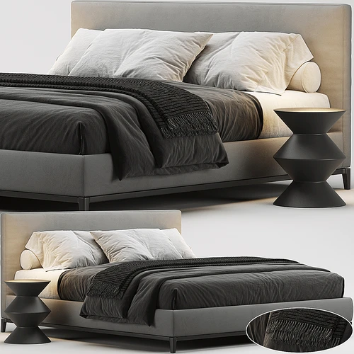 Minotti Andersen 现代双人床