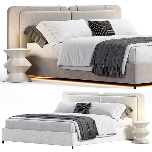 Minotti Tatlin 现代双人床