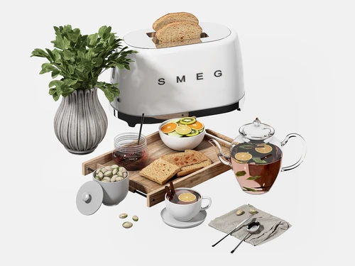 现代花茶茶具面包机甜品