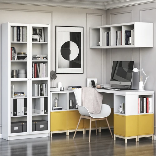 Ikea 现代书房桌椅书柜组合