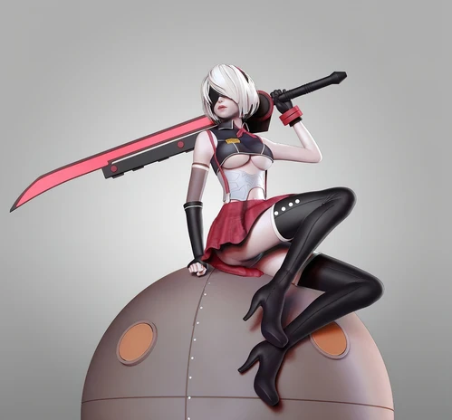 现代玩具少女手办