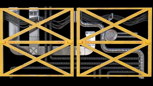 现代阀门管道3D模型