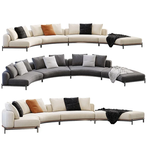 Minotti 现代弧形组合沙发