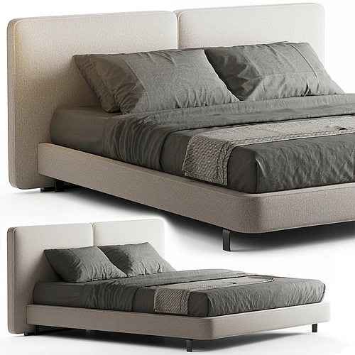 Minotti 现代双人床