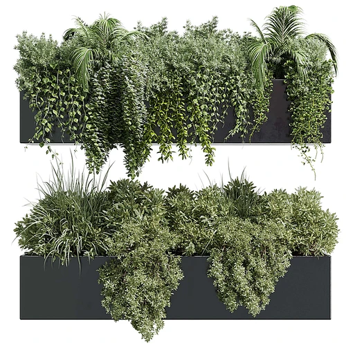 现代花圃植物堆