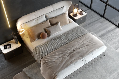 Minotti 现代双人床