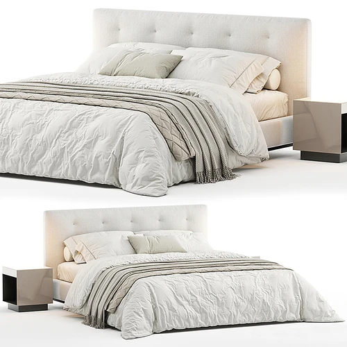 Minotti 现代布艺双人床