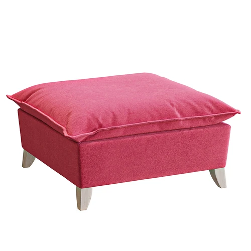 West Elm 美式玫红方凳
