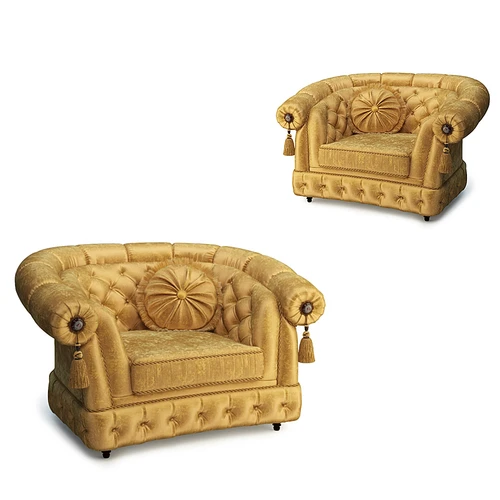 Classic armchair 美式黄色单人沙发