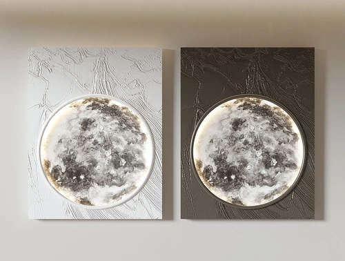 现代月球装饰画