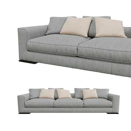 Sofa Flexform Scott 现代灰绿布艺舒适沙发