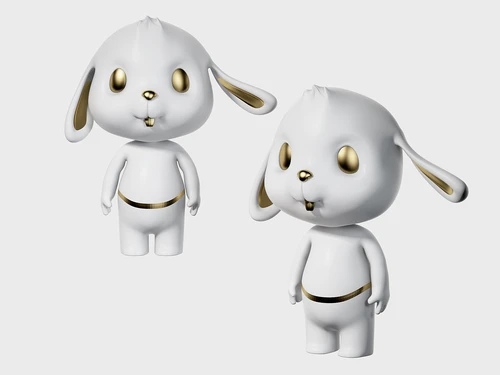 现代兔子公仔潮玩雕塑