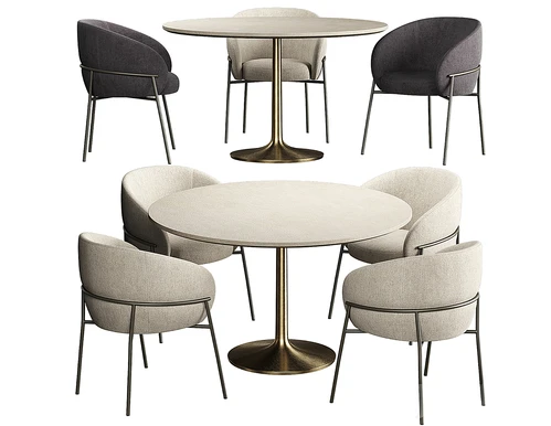 Minotti 现代餐桌椅组合