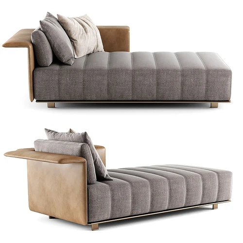 Minotti FREEMAN 现代贵妃椅沙发凳