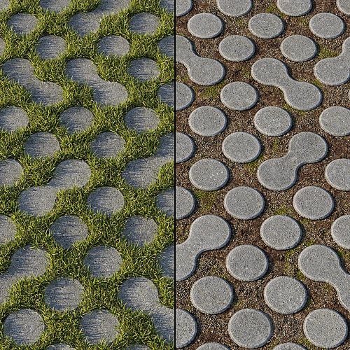 现代植草砖