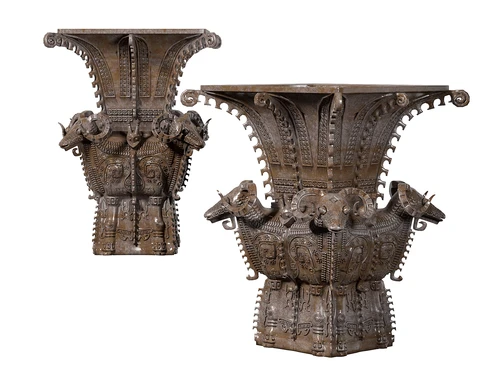 中式文物古代青铜器鼎四羊方尊