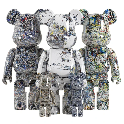 Bearbrick 现代涂鸦暴力熊潮玩摆件