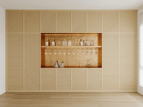 Kettal 现代实木储物柜展示柜