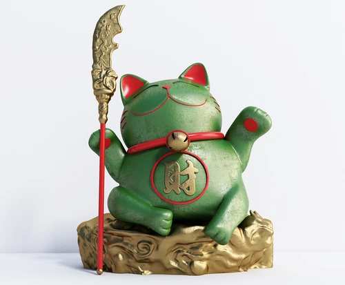 现代风格招财猫摆件