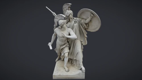 欧式古典雕塑摆件3D模型